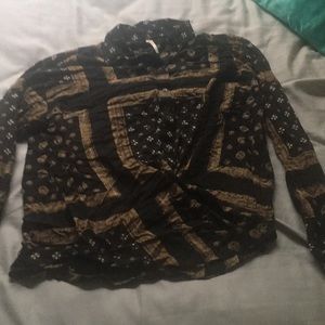 Free People long sleeve button up.